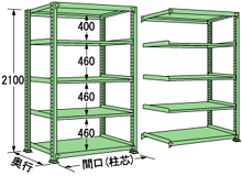 ml高さ2100-5段