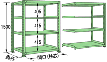 ms高さ1500-4段