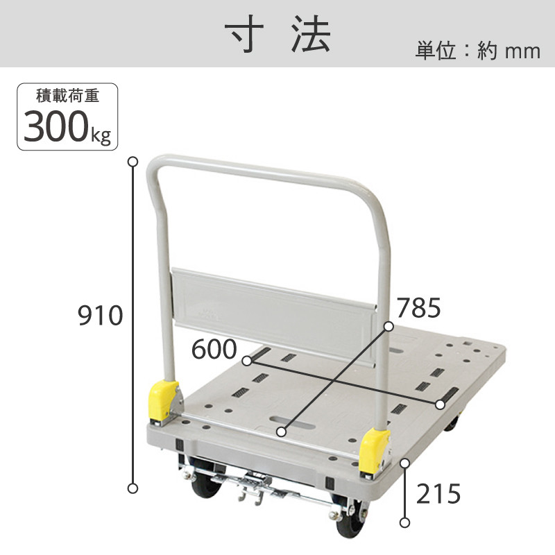 引込脚 90度仕様 40サイズ 2車輪用 金象印 キャリーラックSTL 小 フットブレーキ付 | 製品情報 | 浅香工業